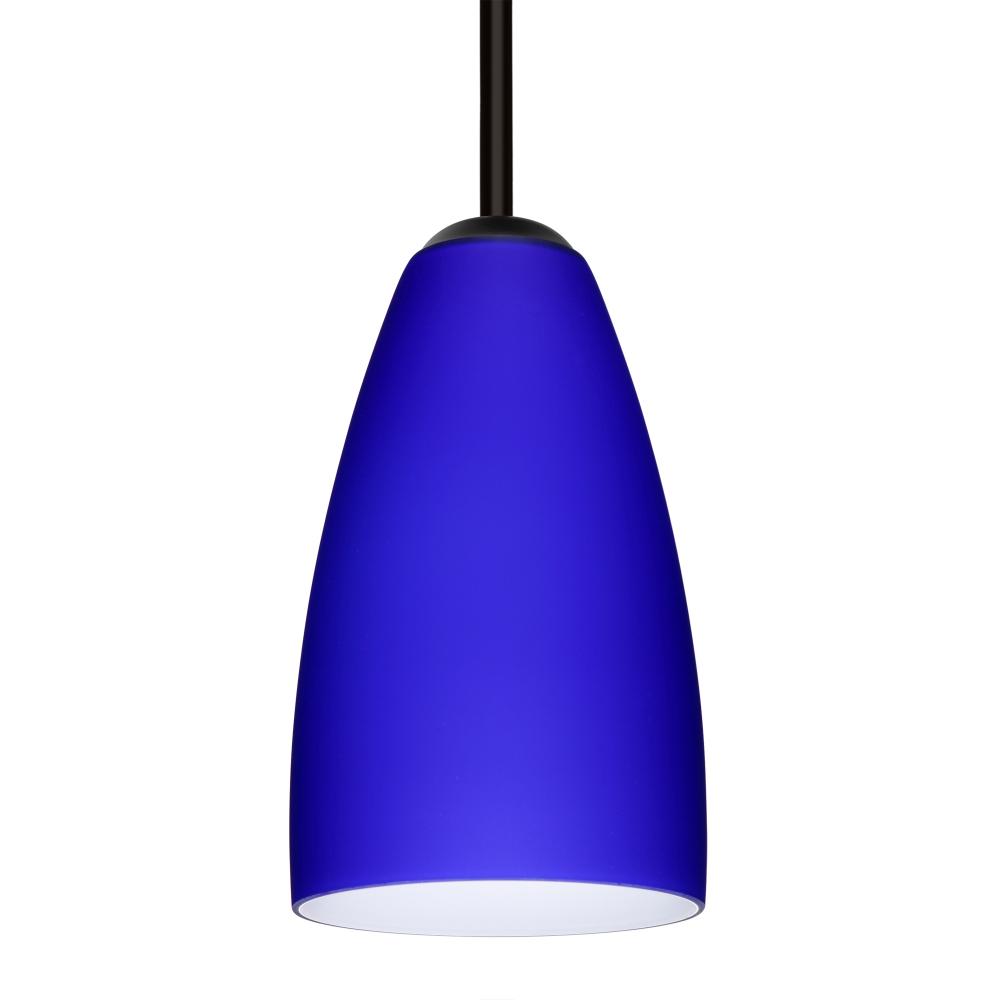 Besa Riva 9 LED Pendant 1Tt Cobalt Blue Matte Black 1x9W LED