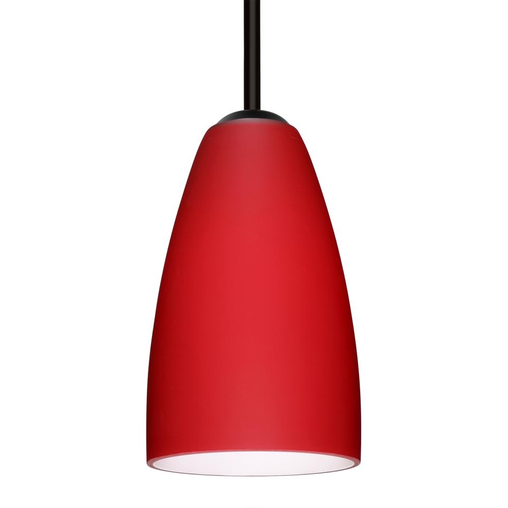 Besa Riva 9 LED Pendant 1Tt Ruby Matte Black 1x9W LED