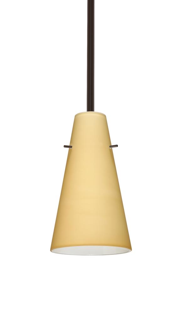 Besa Cierro Stem Pendant Bronze Vanilla Matte 1x100W Medium Base