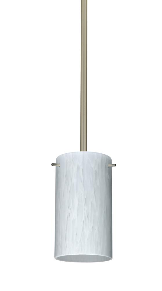 Besa Stem Stilo 7 Pendant Satin Nickel Carrera 1x50W Candelabra