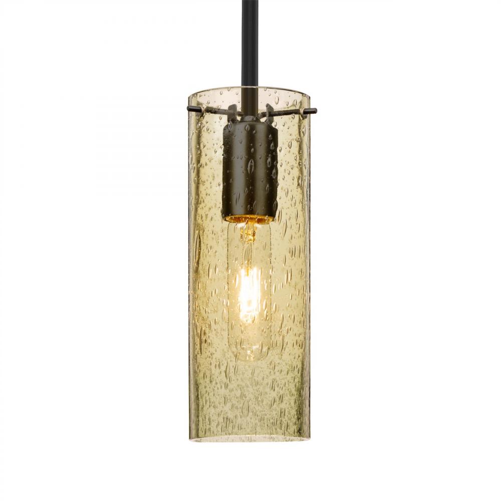 Besa, Juni 10 Stem Pendant, Gold Bubble, Black, 1x60W MAX E26 Base