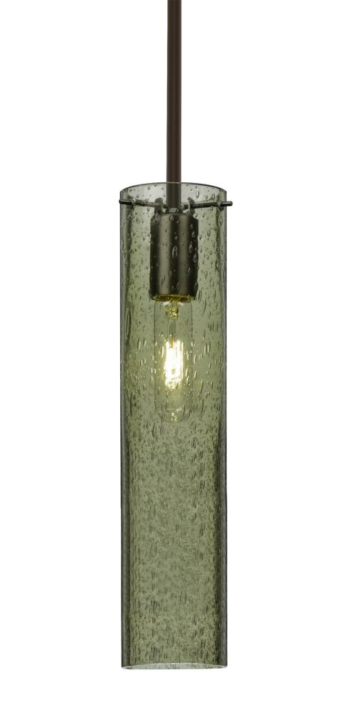 Besa, Juni 16 Stem Pendant, Moss Bubble, Bronze, 1x60W Medium Base