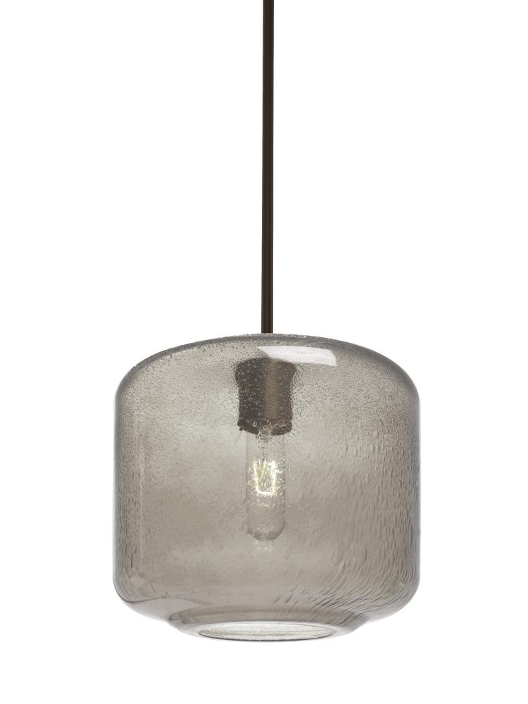 Besa Niles 10 Pendant, Smoke Bubble, Bronze Finish, 1x60W Medium Base T10