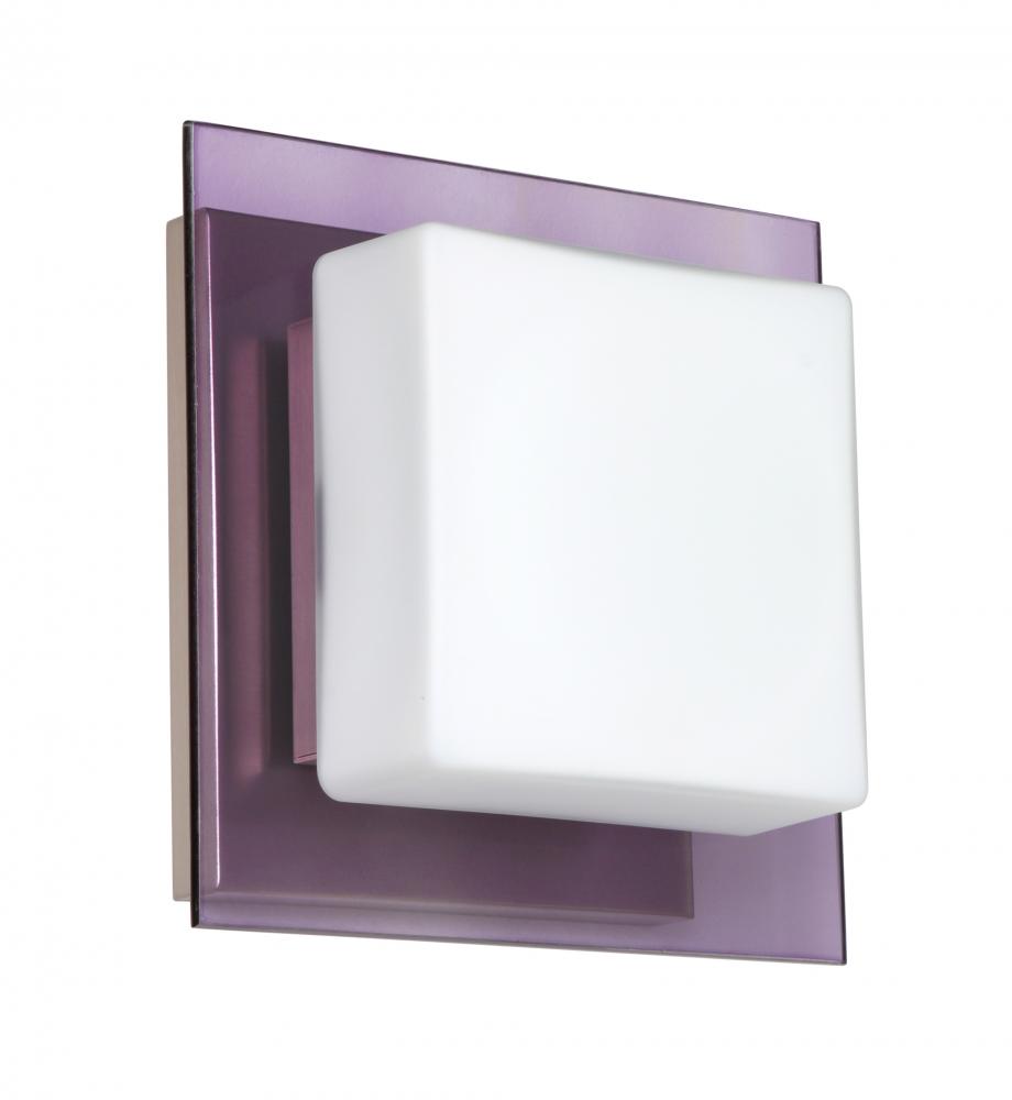 Besa Wall Alex Satin Nickel Opal/Amethyst 1x50W G9