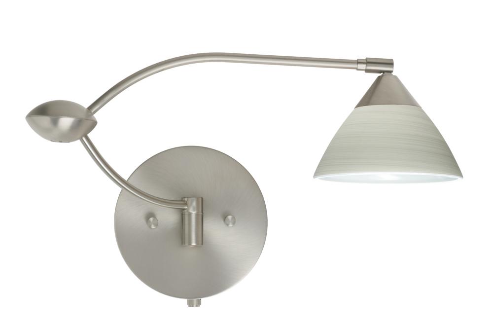 Besa Wall Domi Satin Nickel Chalk 1x50W Halogen Gy6.35