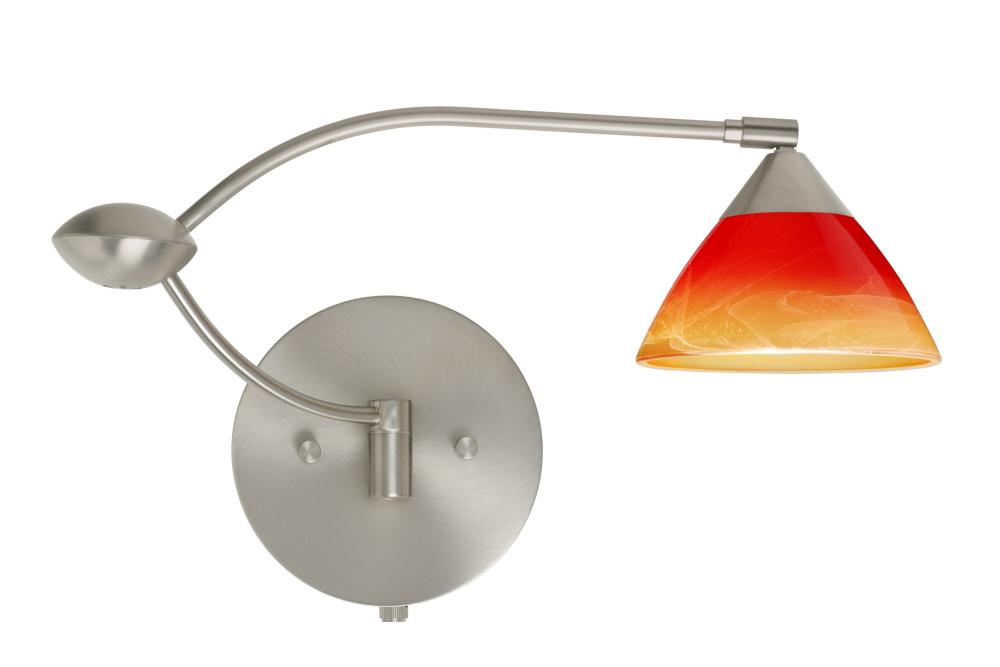 Besa Wall Domi Satin Nickel Solare 1x50W Halogen Gy6.35