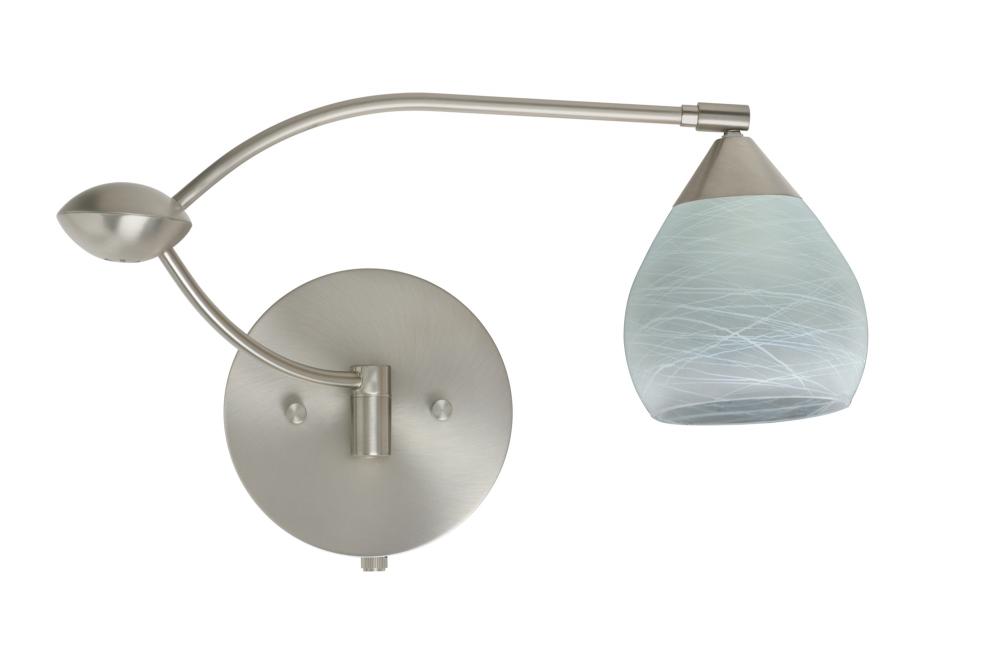 Besa Wall Tay Tay Satin Nickel Cocoon 1x50W Halogen Gy6.35