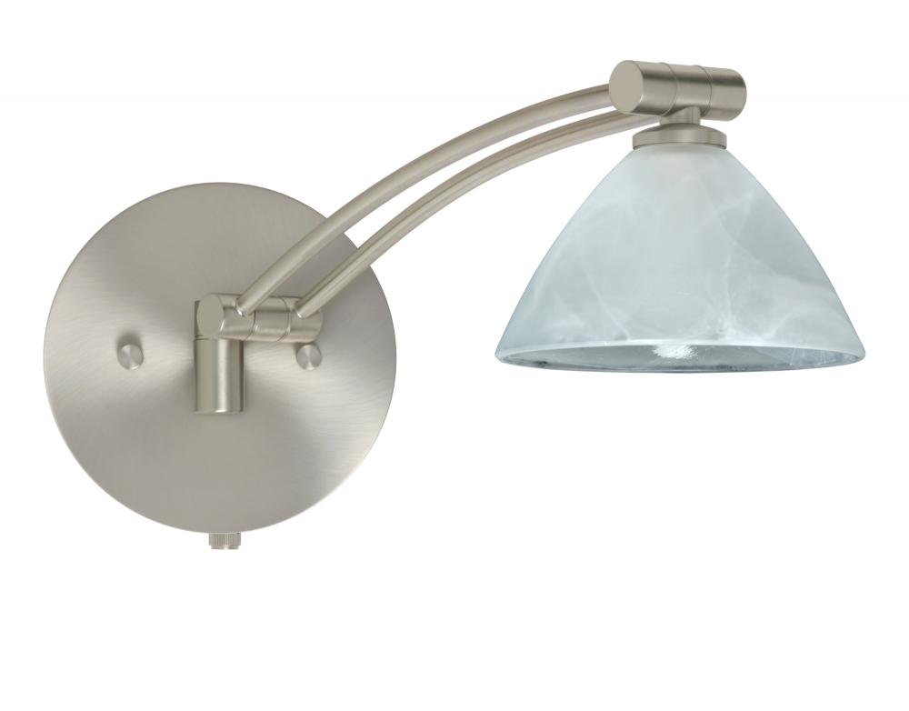 Besa Wall Domi Satin Nickel Marble 1x50W Halogen Gy6.35