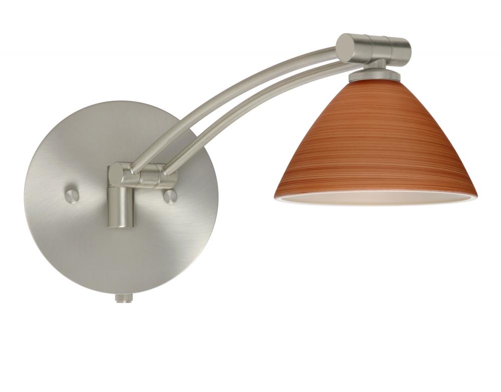 Besa Wall Domi Satin Nickel Cherry 1x50W Halogen Gy6.35