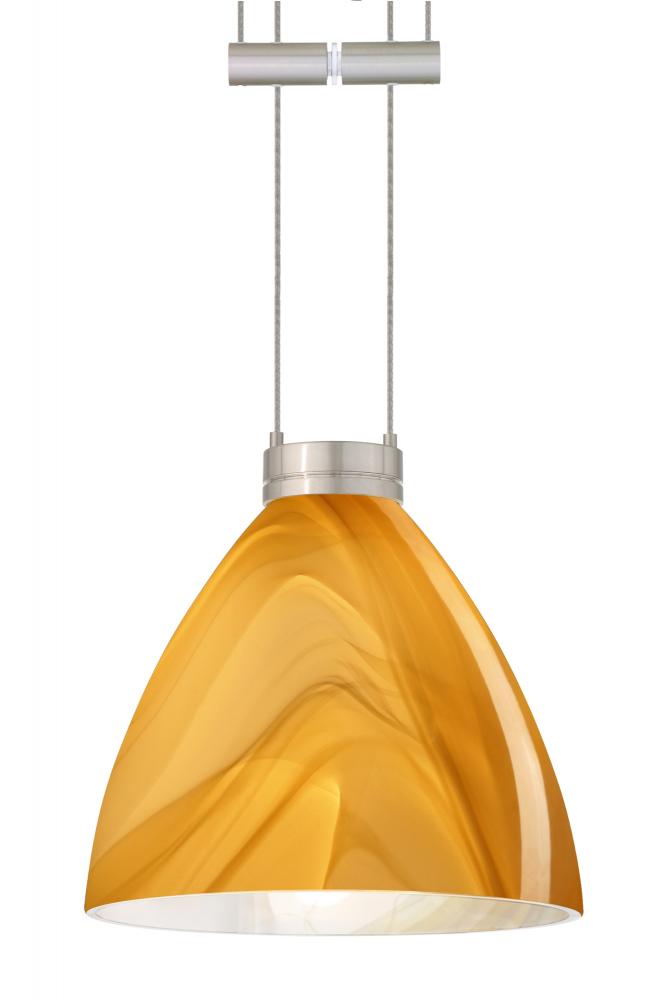 Besa Pendant Mia Satin Nickel Honey 1x50W Halogen