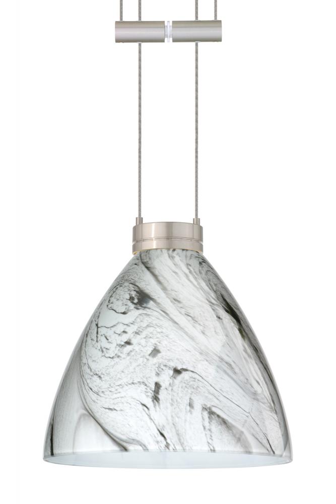 Besa Pendant Mia Satin Nickel Marble Grigio 1x50W Halogen