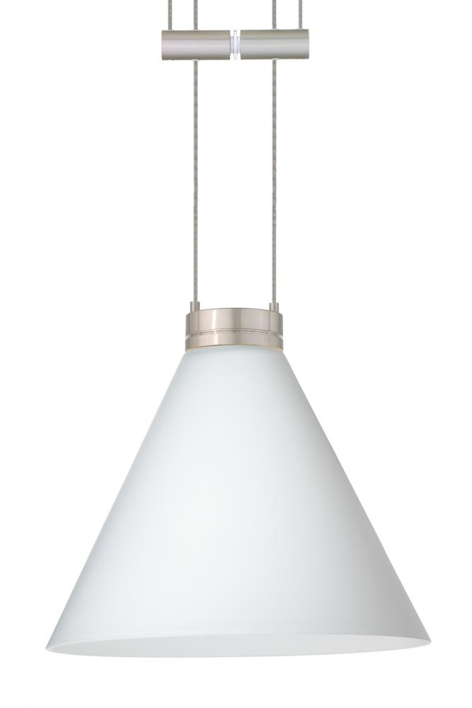 Besa Pendant Kani Satin Nickel Opal Matte 1x50W Halogen