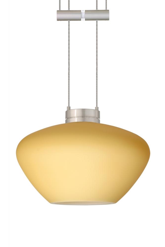 Besa Pendant Peri Satin Nickel Vanilla Matte 1x50W Halogen