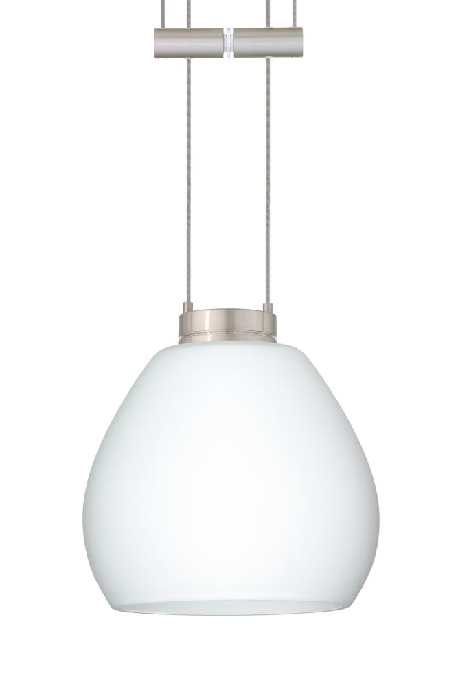 Besa Pendant Tay Tay Satin Nickel Opal Matte 1x50W Halogen