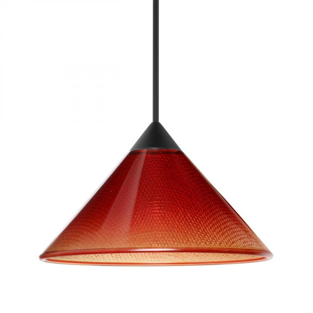 Besa Pendant Kona, Black Finish, Sunset 1x5W LED