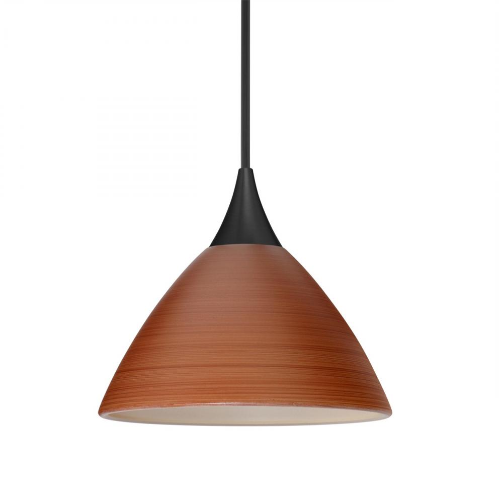 Besa Pendant Domi, Black Finish, Cherry 1x50W MAX GY6.35 Base