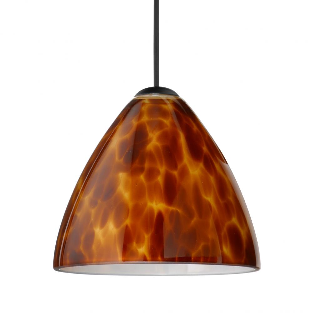 Besa Pendant Mia, Black Finish, Amber Cloud 1x50W MAX GY6.35 Base