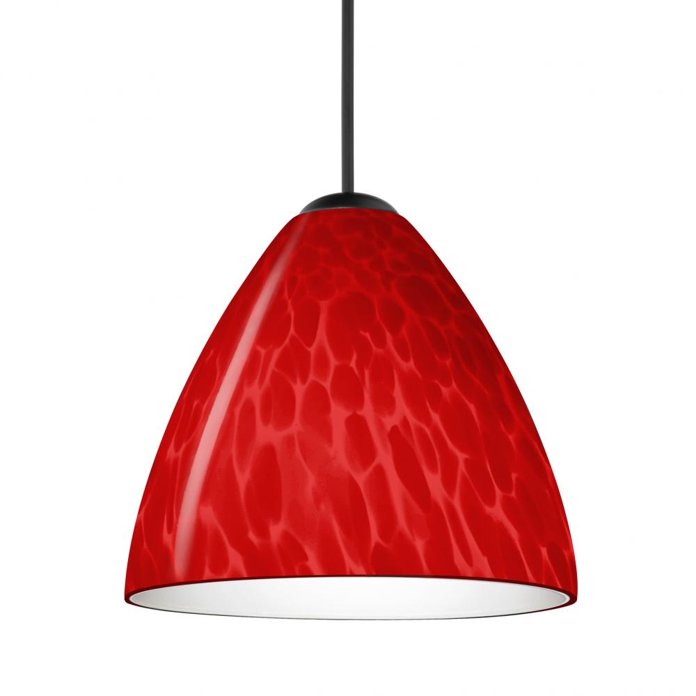 Besa, Mia Cord Pendant, Red Cloud, Black Finish, 1x5W LED