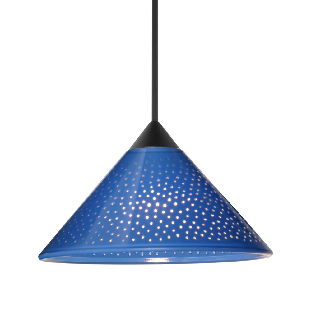 Besa Pendant Kona, Black Finish, Blue Starpoint 1x50W MAX GY6.35 Base