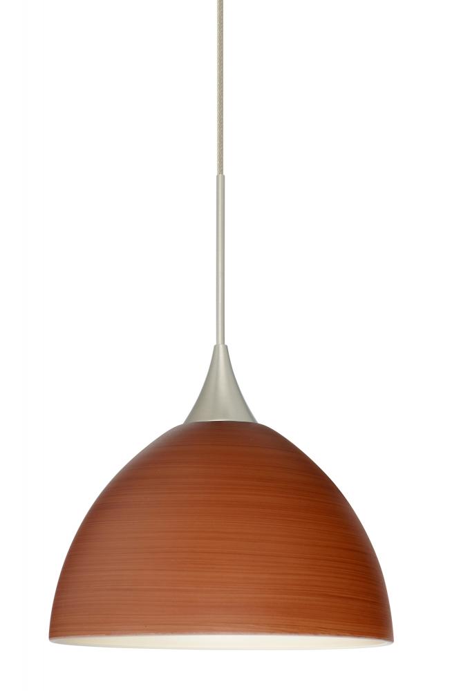 Besa Pendant Brella Satin Nickel Cherry 1x6W LED