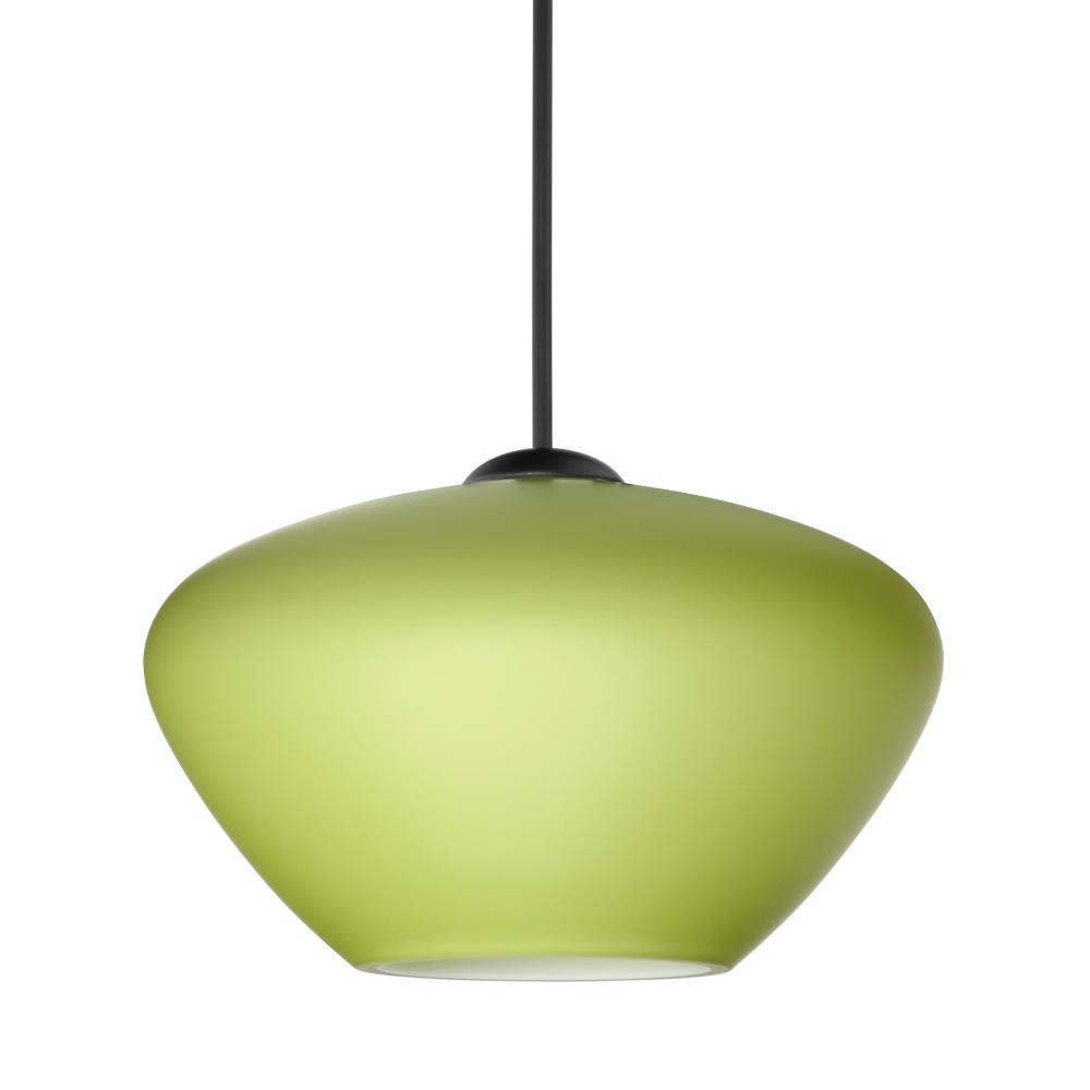 Besa Pendant Peri, Black Finish, Chartreuse 1x5W LED