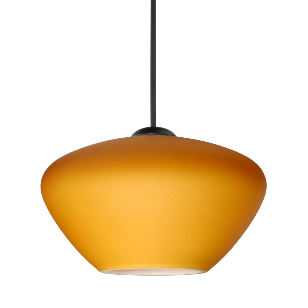 Besa Pendant Peri, Black Finish, Amber Matte 1x5W LED