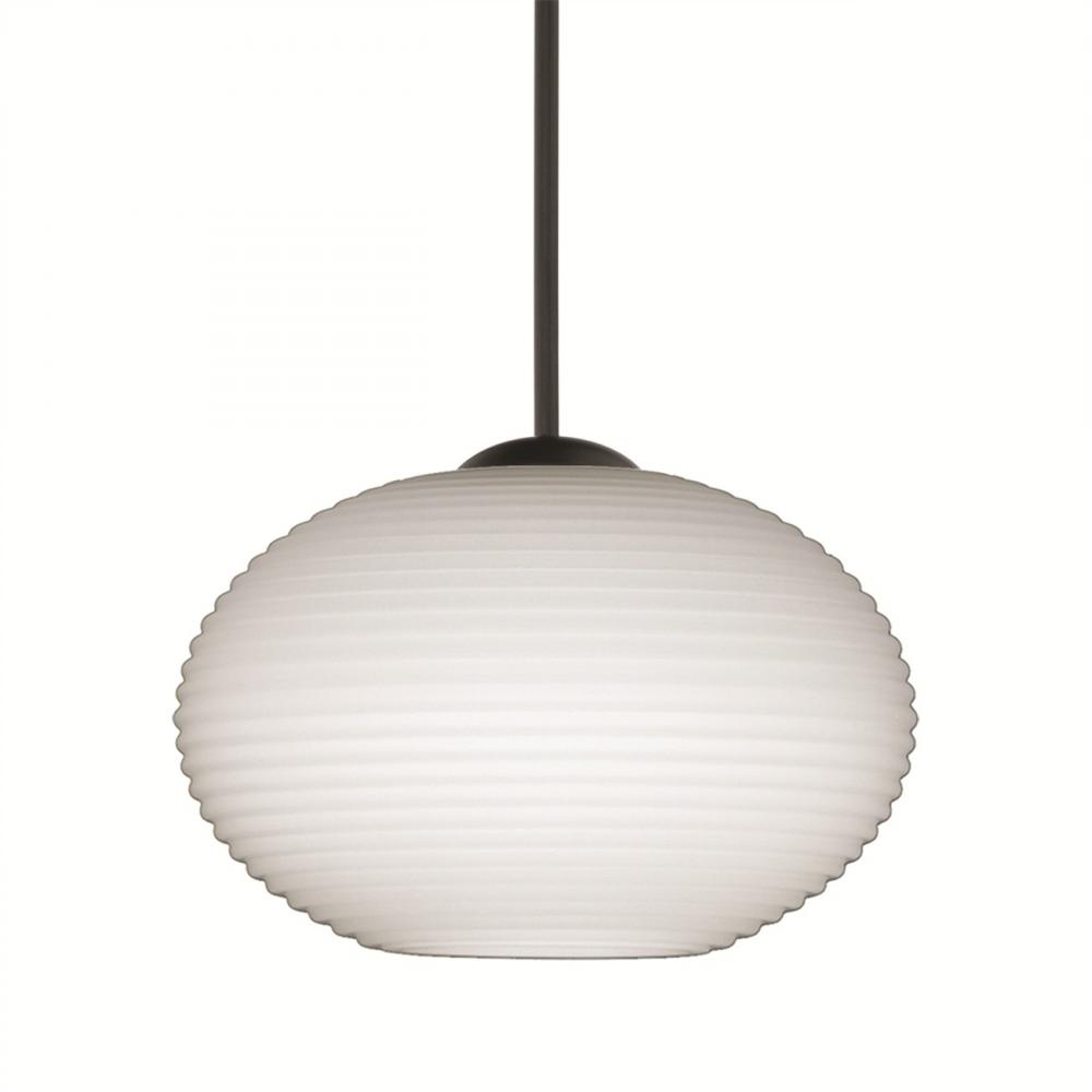 Besa Pendant Lasso, Black Finish, Opal Matte 1x5W LED