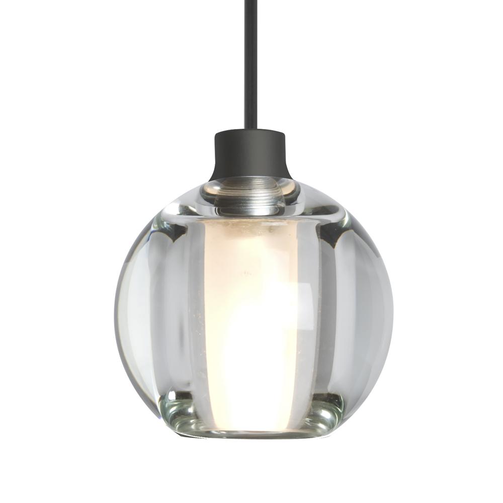 Besa Boca 5 Pendant, Clear, Black Finish, 1x35W MAX GY6.35 Base