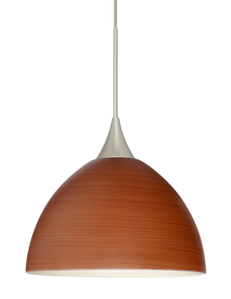 Besa Pendant Brella Satin Nickel Cherry 1x6W LED