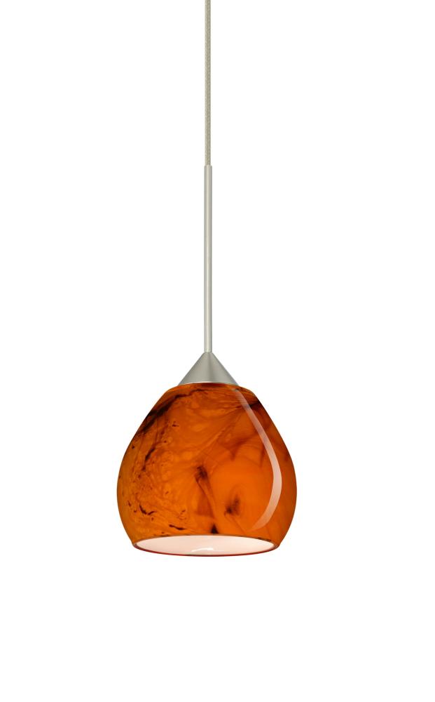 Besa Pendant Tay Tay Satin Nickel Habanero 1x50W Halogen