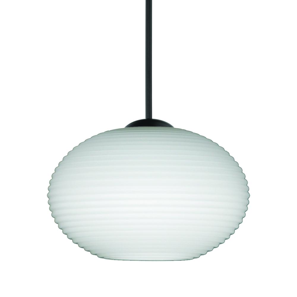 Besa Pendant Lasso, Black Finish, Opal Matte 1x5W LED