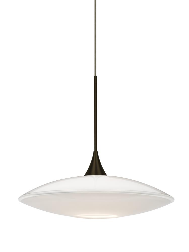 Besa Pendant Spazio Bronze Opal Glossy 1x50W Halogen