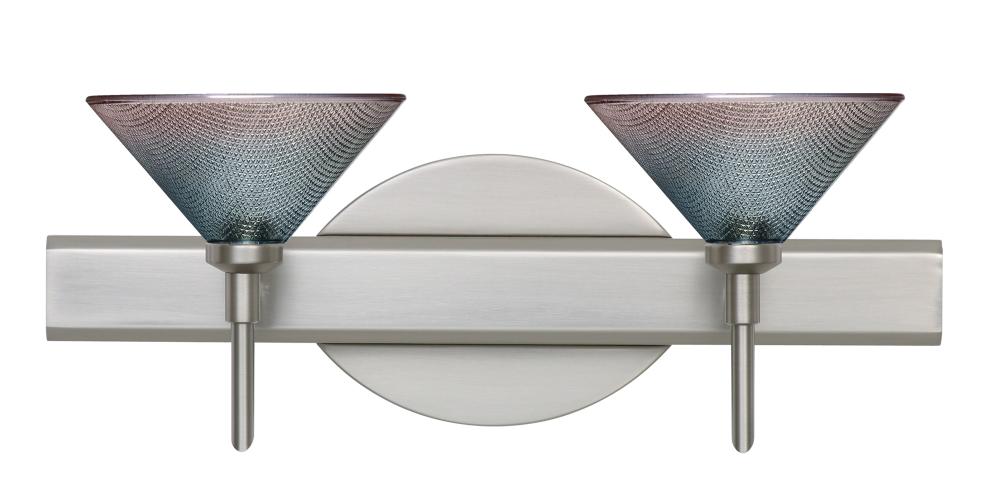 Besa Wall Kona Satin Nickel Bi-Color 2x40W G9