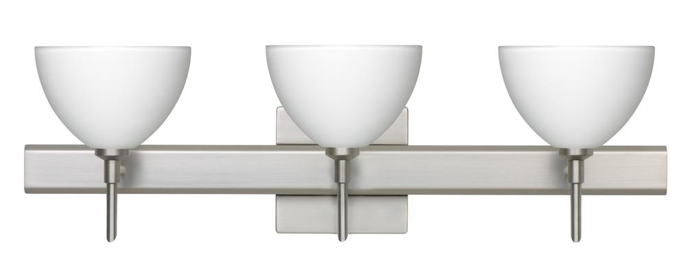 Besa Wall With SQ Canopy Brella Satin Nickel White 3x40W G9