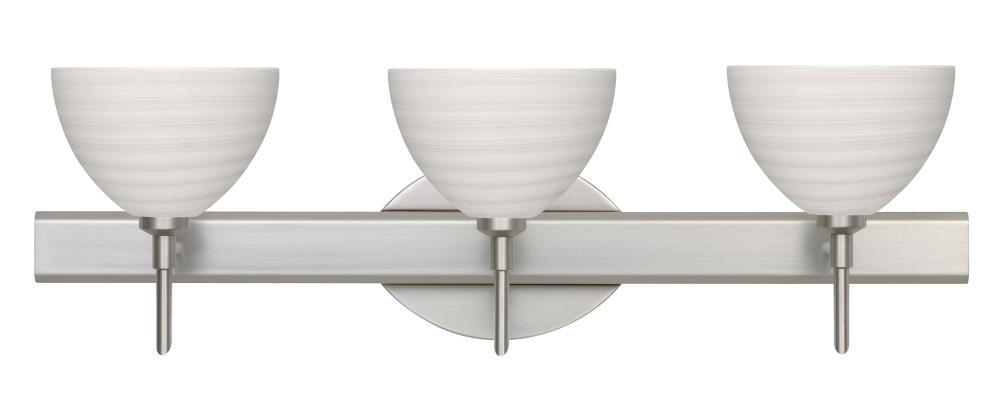 Besa Wall Brella Satin Nickel Chalk 3x5W LED