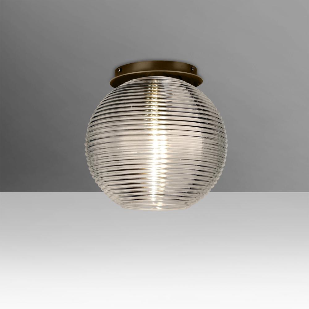 Besa Kristall 8 Ceiling, Smoke, Bronze Finish, 1x9W LED