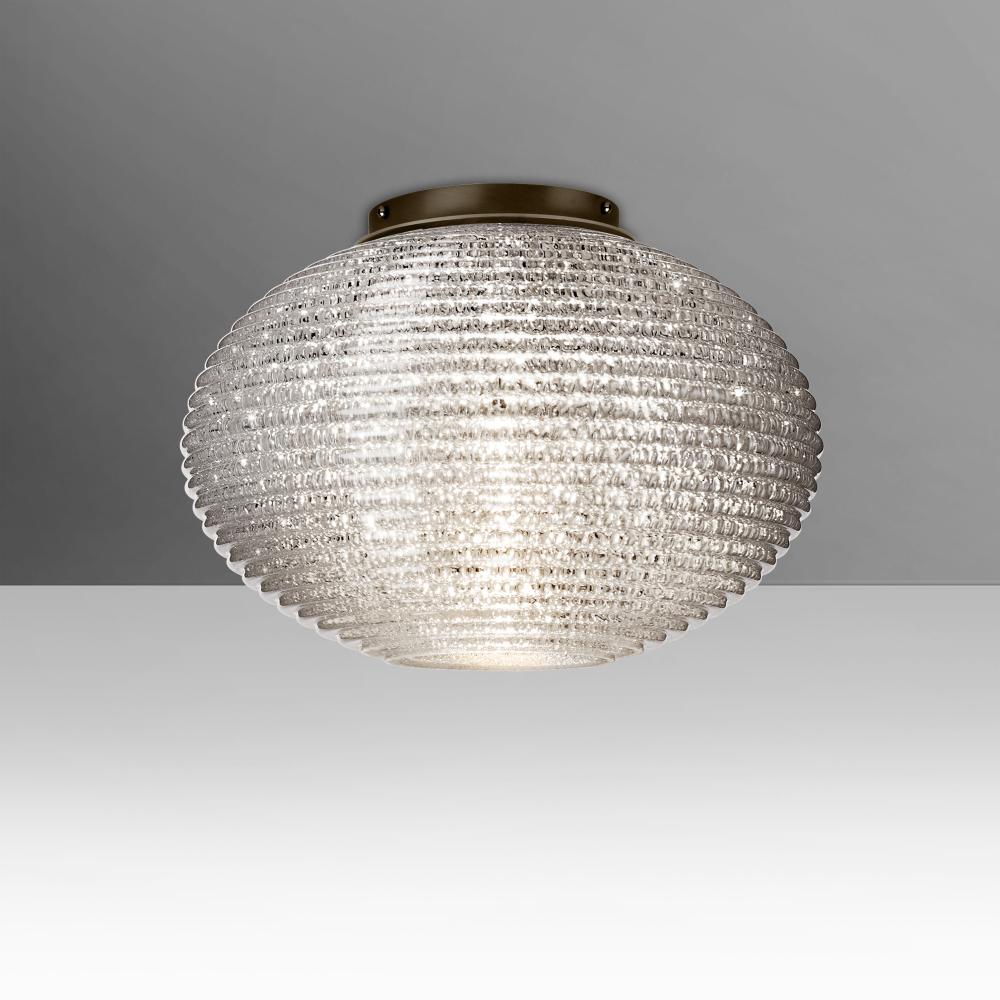 Besa, Pape 12 Ceiling, Glitter, Bronze Finish, 1x9W LED