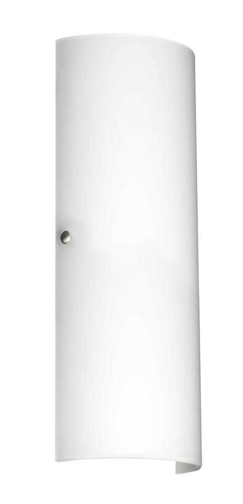 Besa Torre 18 LED Wall White Matte Polished Nickel 2x8W LED