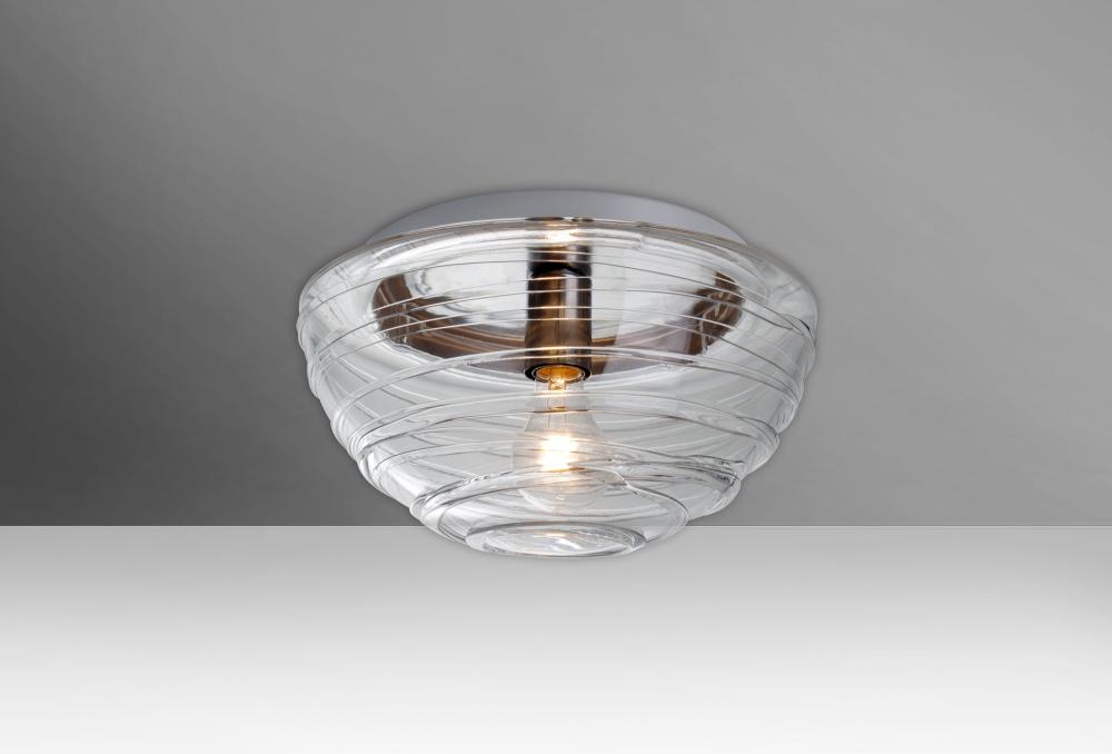 Besa Ceiling Wave 12 Clear 1x100W Medium Base