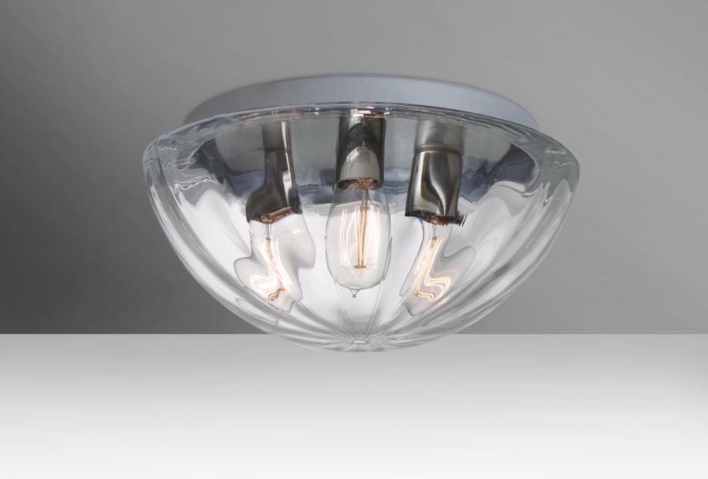 Besa Ceiling Pinta 15 Clear 3x40W Edison