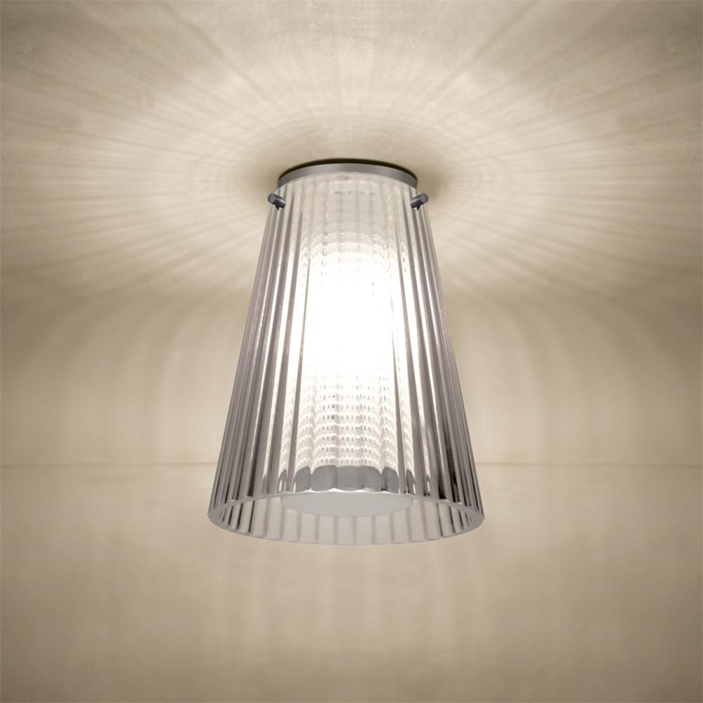 Dion Ceiling, Clear Shade, Black Finish, 1x9W LED