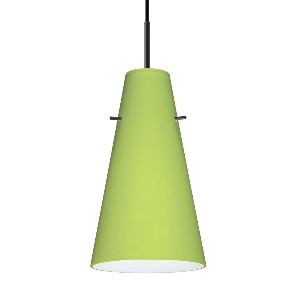 Besa Cierro Pendant For Multiport Canopy Black Chartreuse 1x9W LED