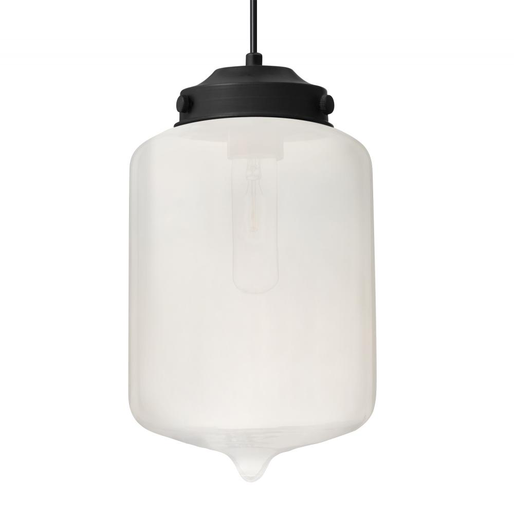 Besa Olin Pendant For Multiport Canopy Black Frost 1x60W MAX E26 Base