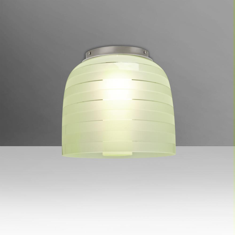 Besa Mitzi 7 Ceiling, Chartreuse, Satin Nickel, 1x9W LED