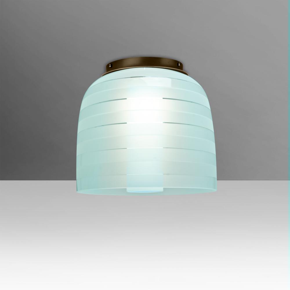 Besa Mitzi 7 Ceiling, Cyan, Bronze, 1x60W E26 Base