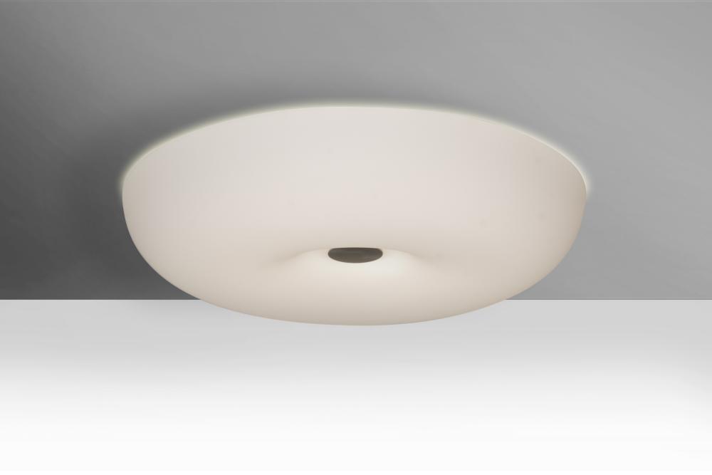 Besa, Nimbus 16 Ceiling, Opal Matte, Satin Nickel, 1x34W LED