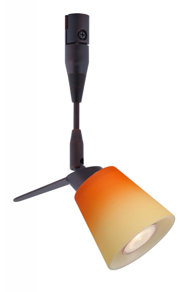 Besa Spotlight With 6&#34; Stem Canto 3 Bronze Bicolor Orange/Pina 1x35W Halogen Mr11