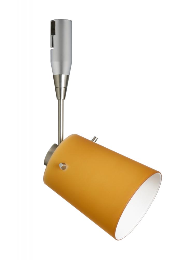 Besa Spotlight With 18&#34; Stem Tammi 3 Satin Nickel Amber Matte 1x50W Halogen Mr16