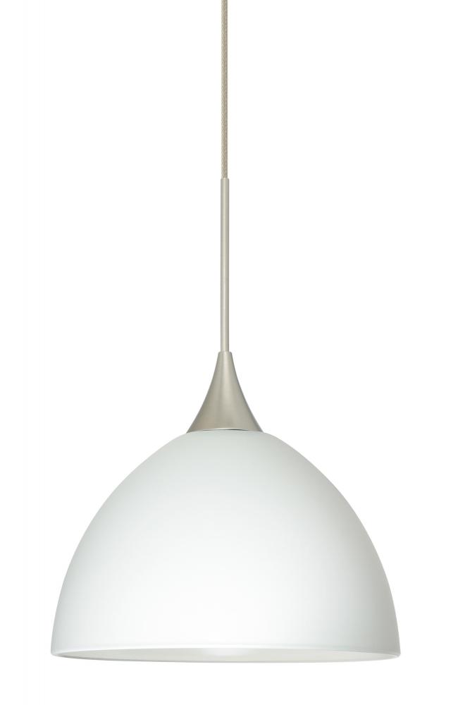 Besa Pendant Brella Satin Nickel White 1x50W Halogen