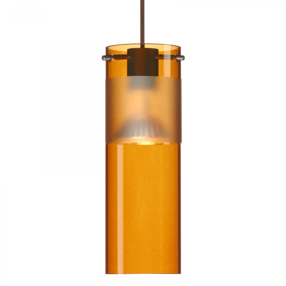 Besa, Scope 7 Cord Pendant, Armagnac/Frost, Bronze Finish, 1x50W MAX GY6.35 Base